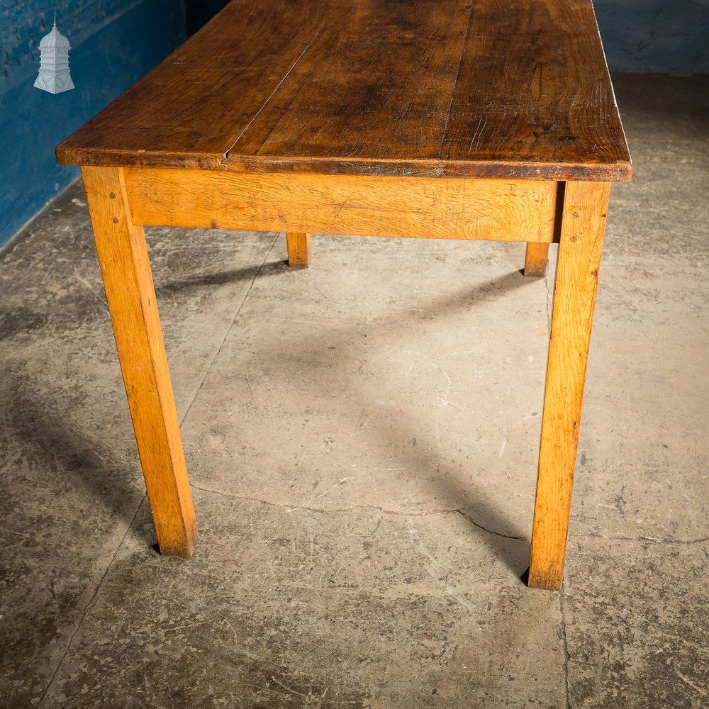 Mid Century Oak School Science Lab Table – 5 Feet Long