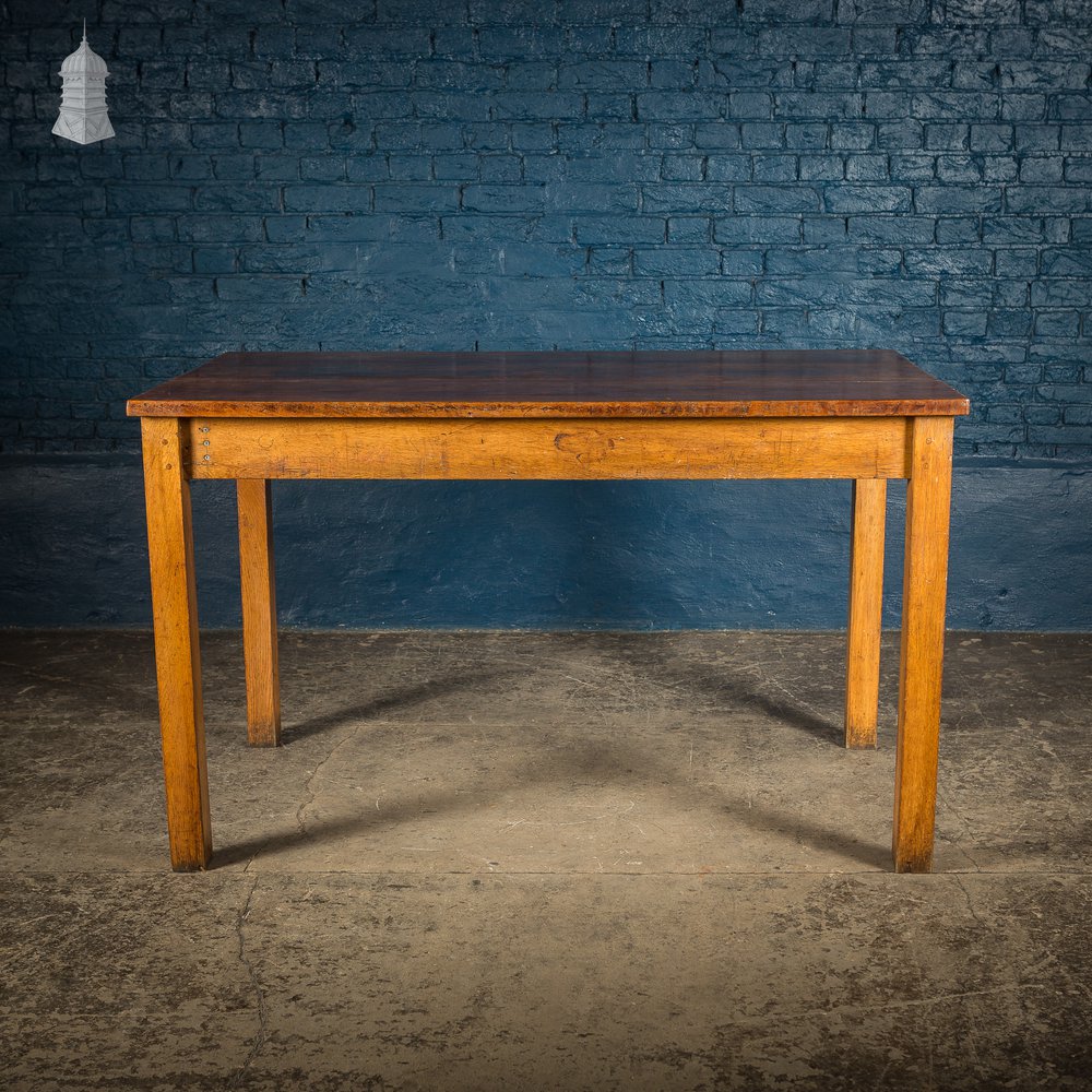 Mid Century Oak School Science Lab Table – 5 Feet Long