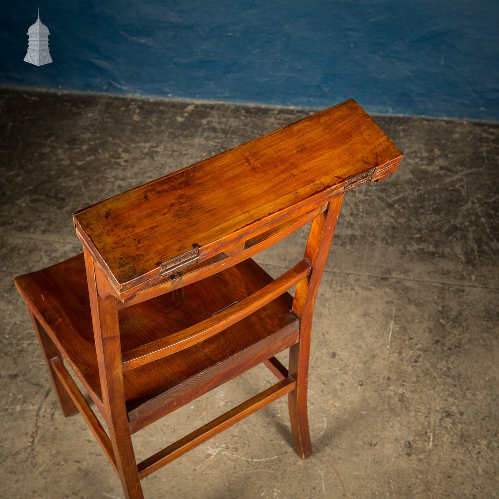 Set of 6 19th C Elm Synagogue Chairs