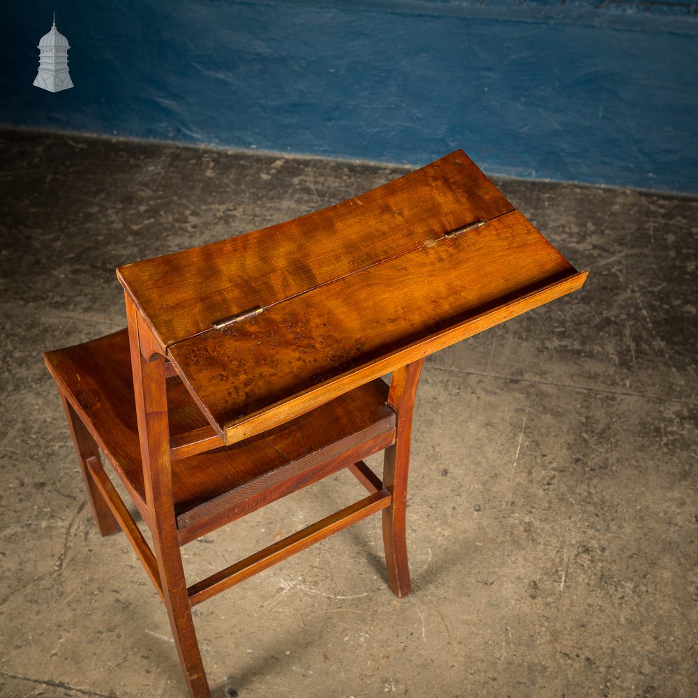 Set of 6 19th C Elm Synagogue Chairs