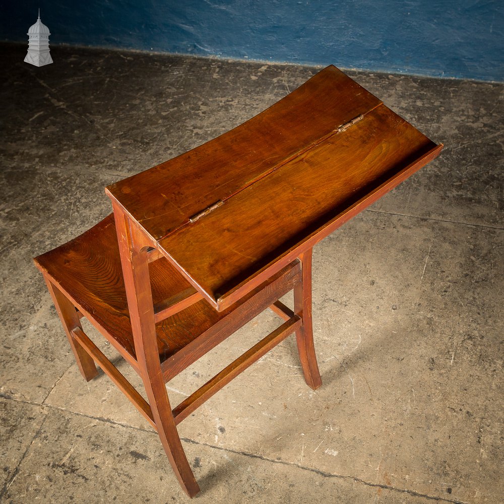 Set of 6 19th C Elm Synagogue Chairs [No. 4]