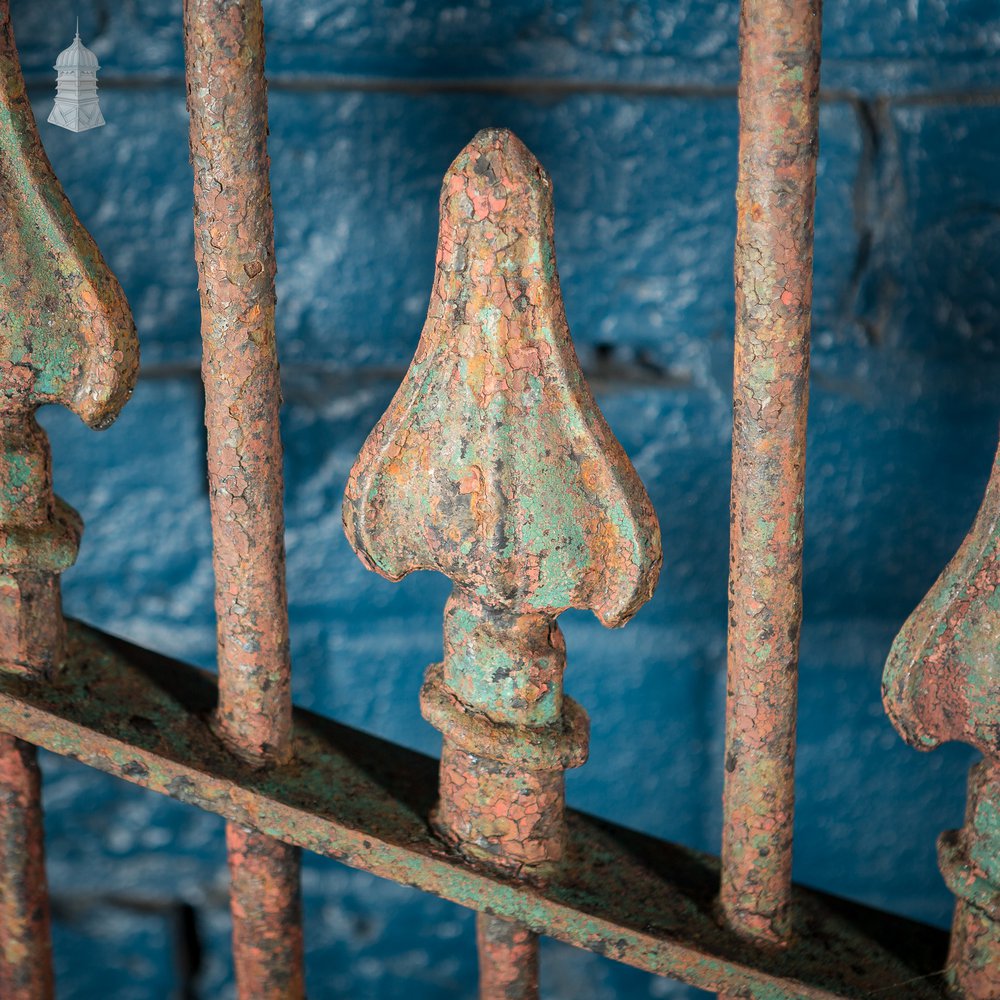 19th C Pair of Large Driveway Gates with Arrowhead Finial Detail