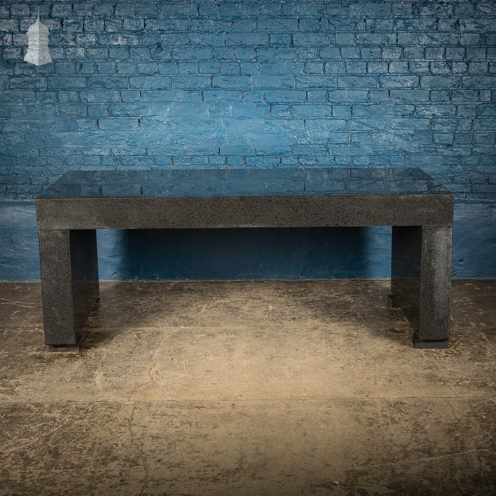 Solid Granite Modernist Table and Bench