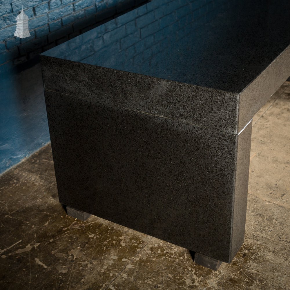 Solid Granite Modernist Table and Bench