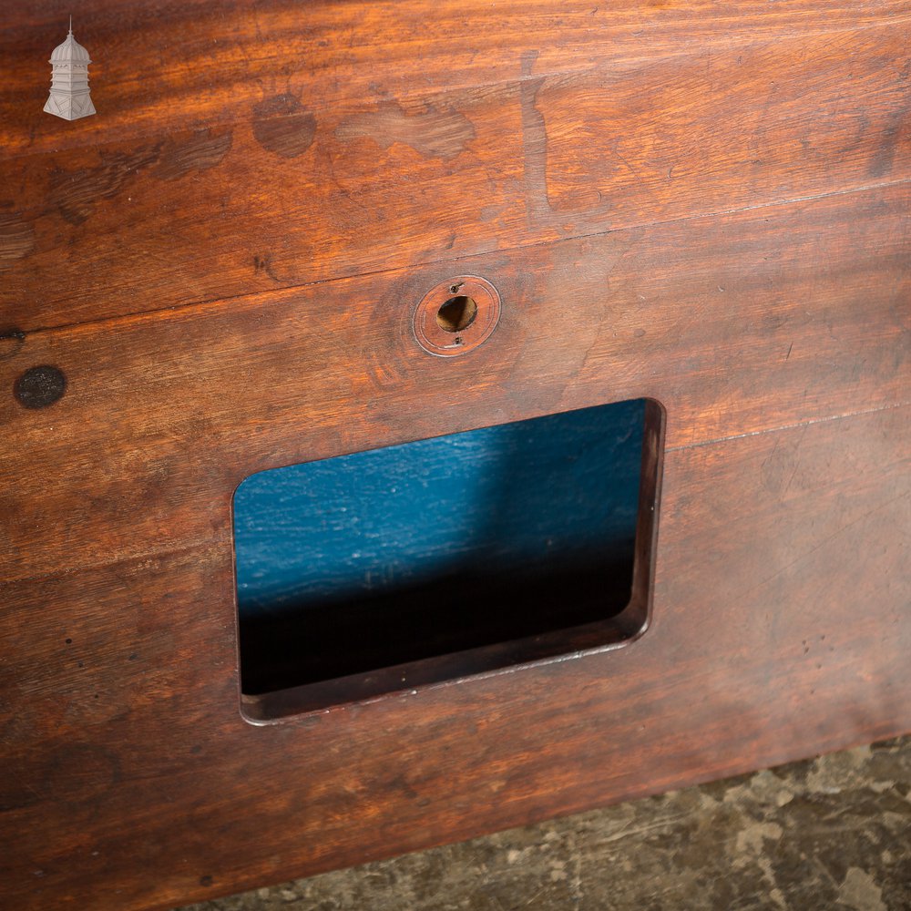 Reclaimed Iroko School Science Lab Worktop with Sink Hole and Drainer