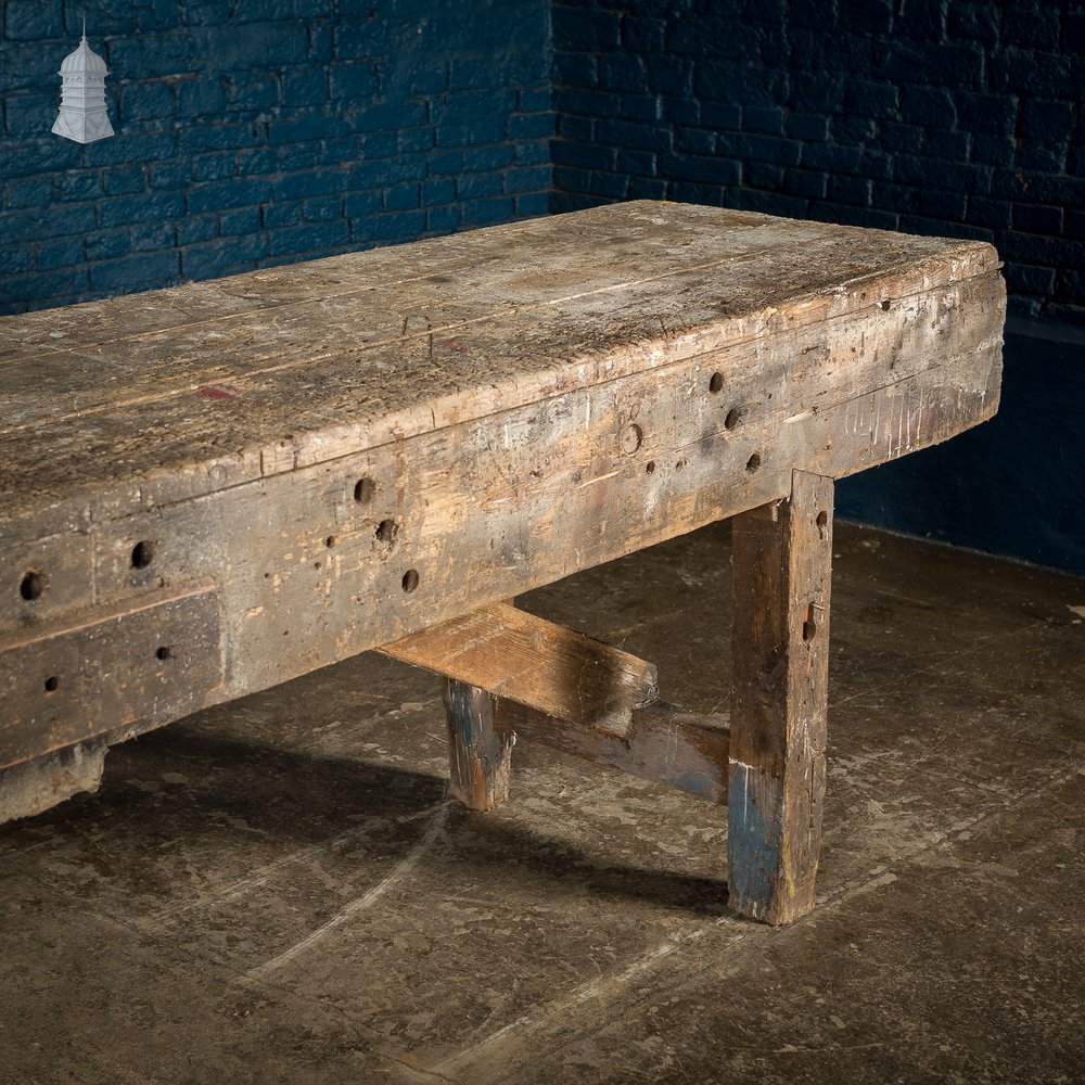 Large 19th C Carpenters Pine Workbench