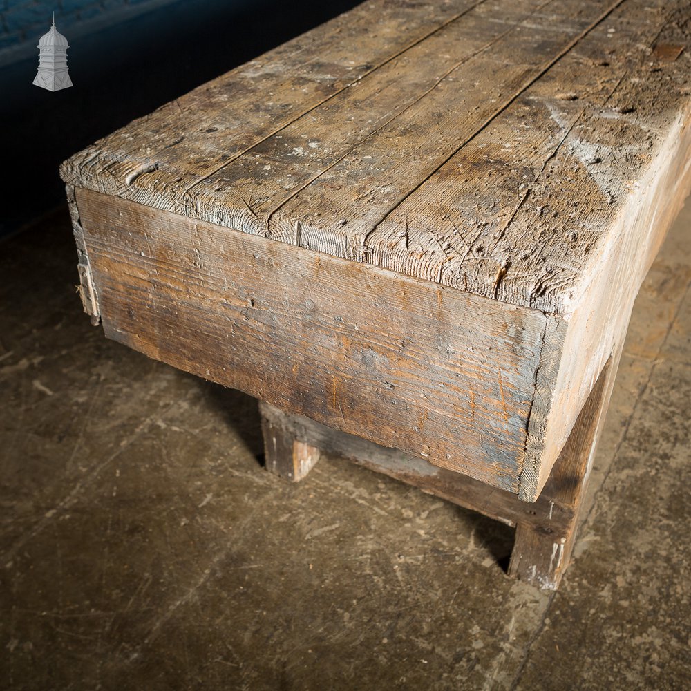 Large 19th C Carpenters Pine Workbench