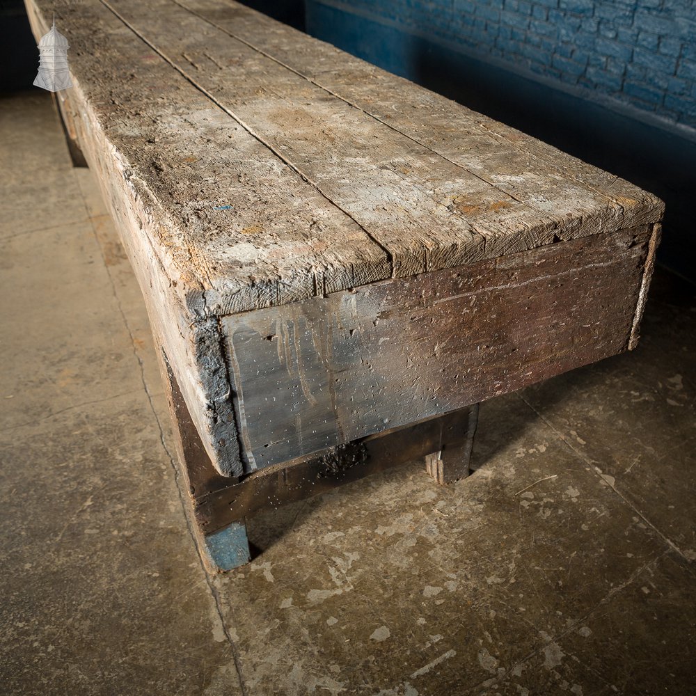 Large 19th C Carpenters Pine Workbench