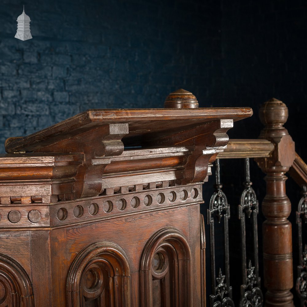 19th C Pitch Pine Pulpit for Restoration