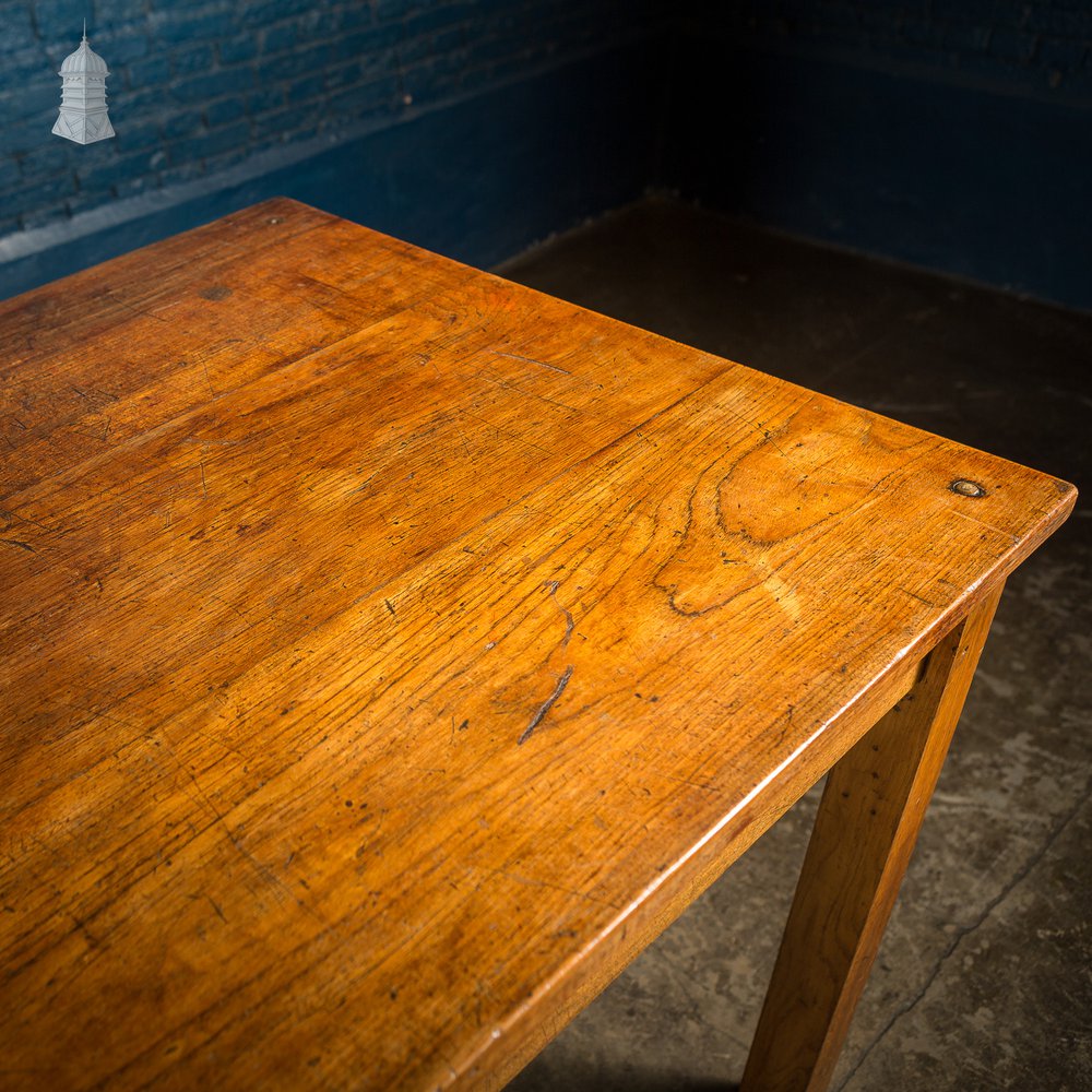 Mid Century Oak School Science Laboratory Table – 6 Feet Long