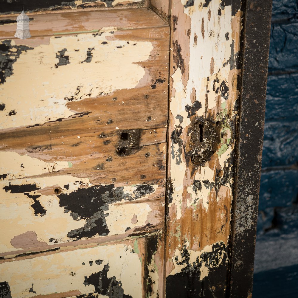 Black and White Cottage Door with Distressed Paint Finish