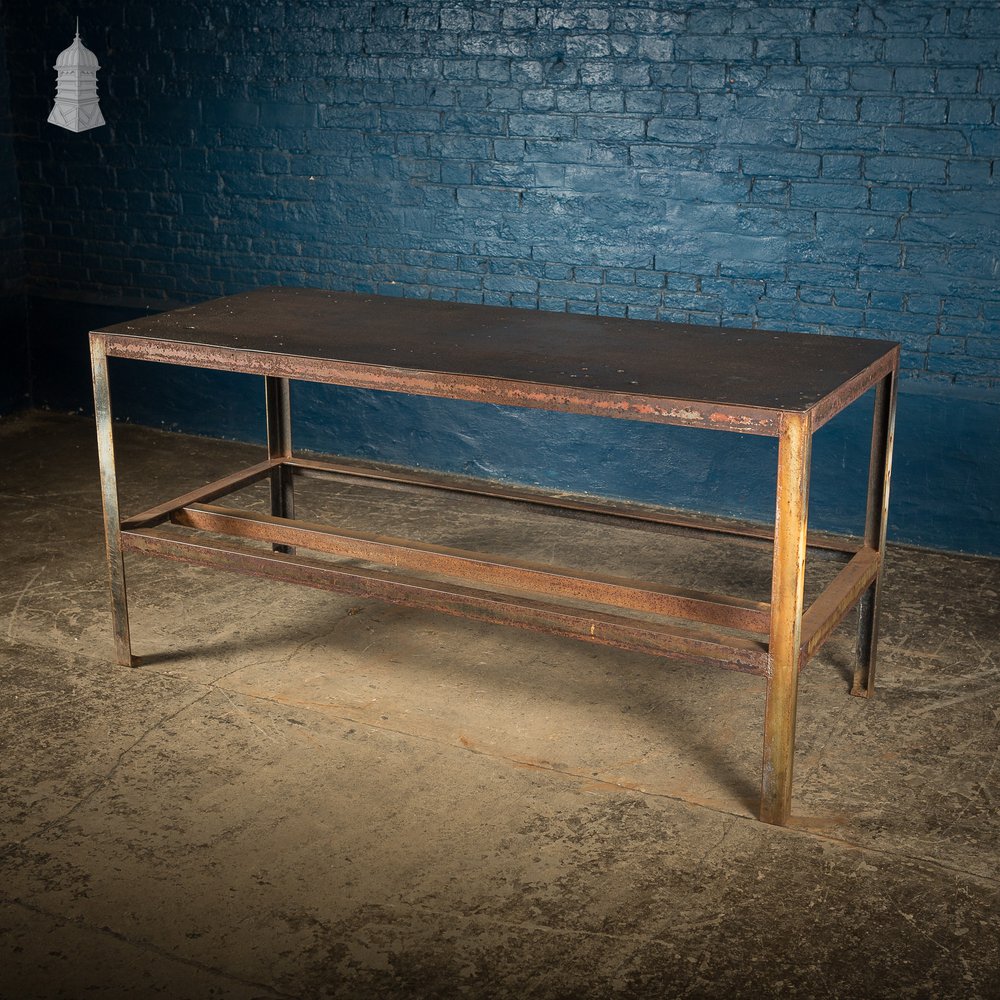 Large Steel Industrial Workshop Bench Table