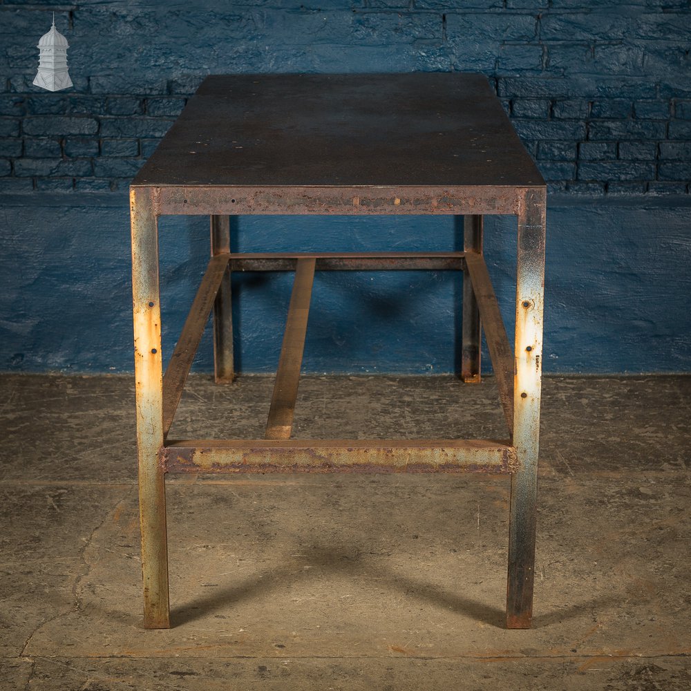 Large Steel Industrial Workshop Bench Table