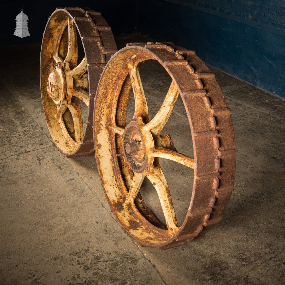 Pair of Industrial Roller Wheels