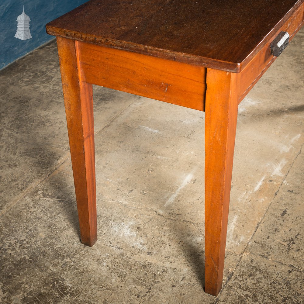 Mid Century Iroko School Science Lab Table with Drawers