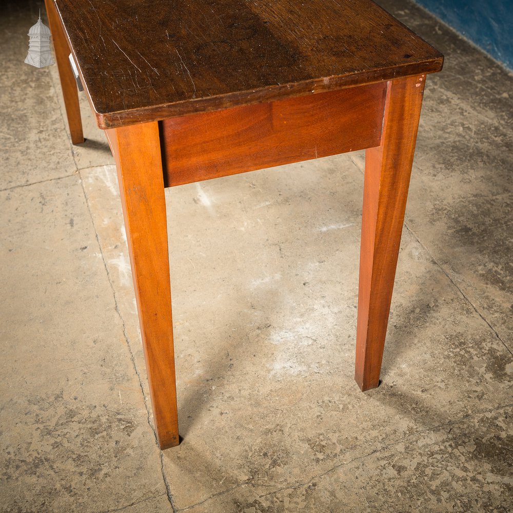 Mid Century Iroko School Science Lab Table with Drawers