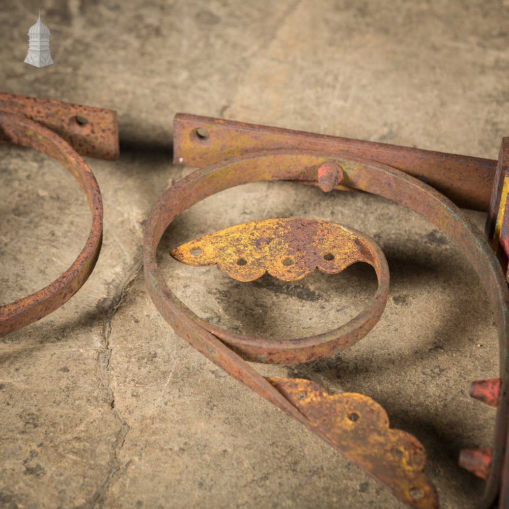 Batch of 6 19th C Altar Stand Cast Iron Brackets