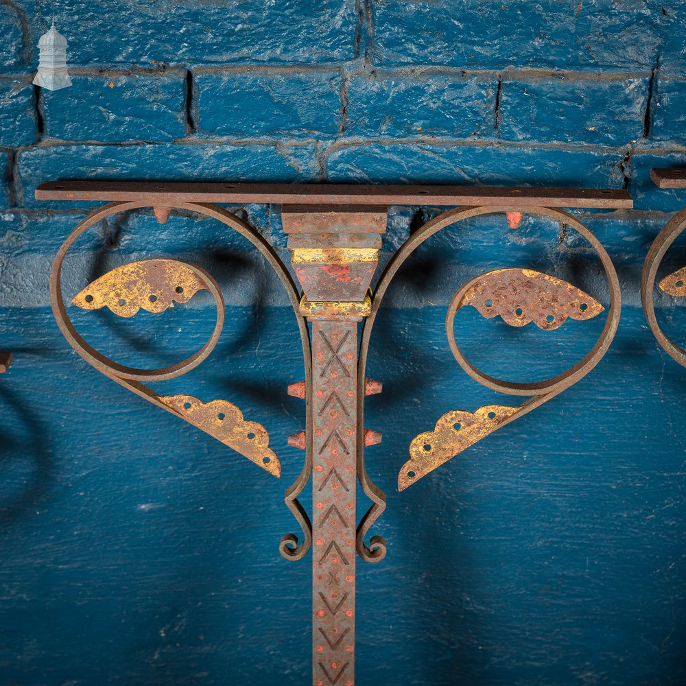 Batch of 6 19th C Altar Stand Cast Iron Brackets