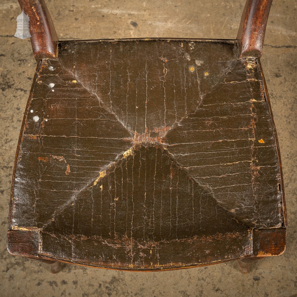 Set of 4 19th C Oak Bobbin Turned Dining Chairs