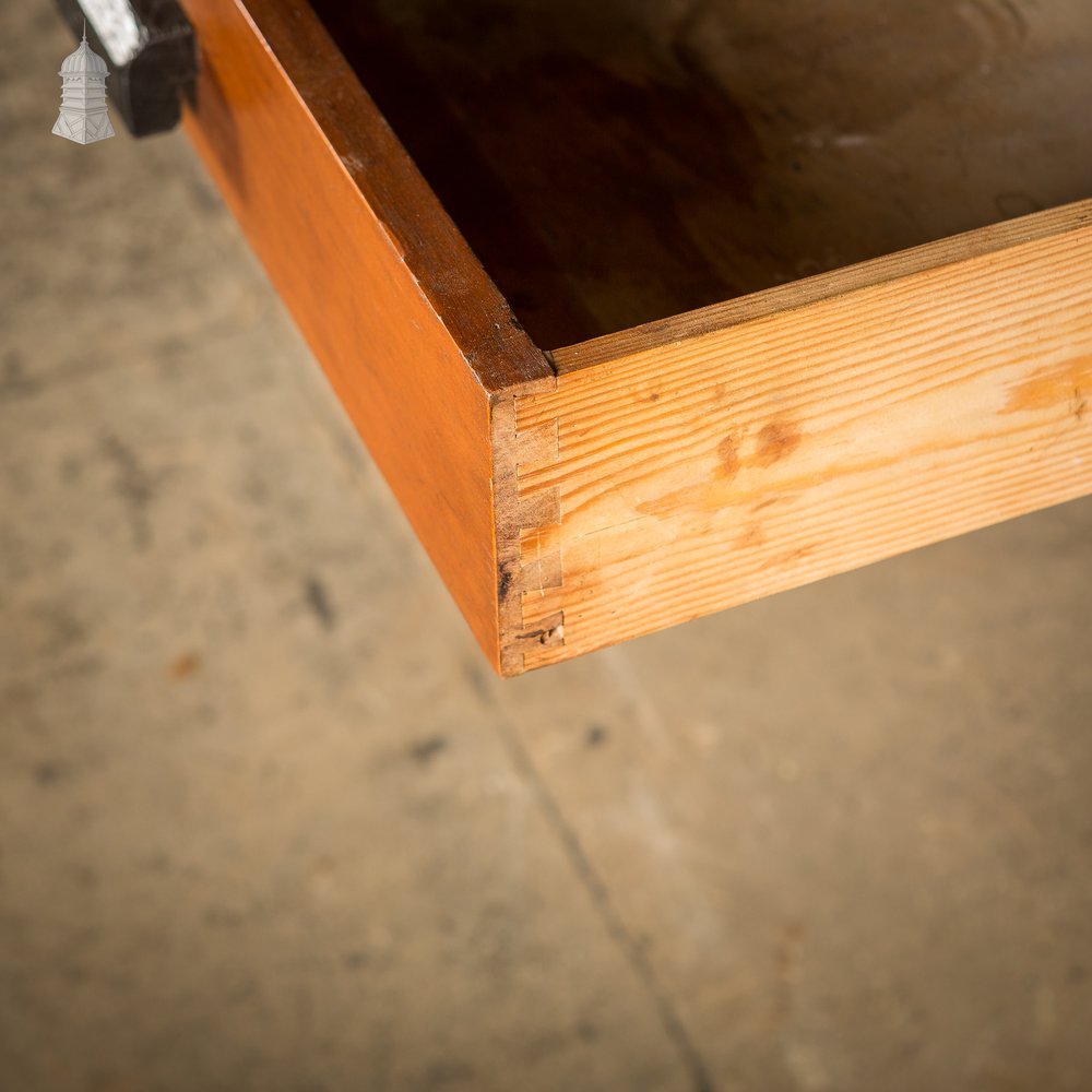 Mid Century Iroko School Science Lab Table with Drawers