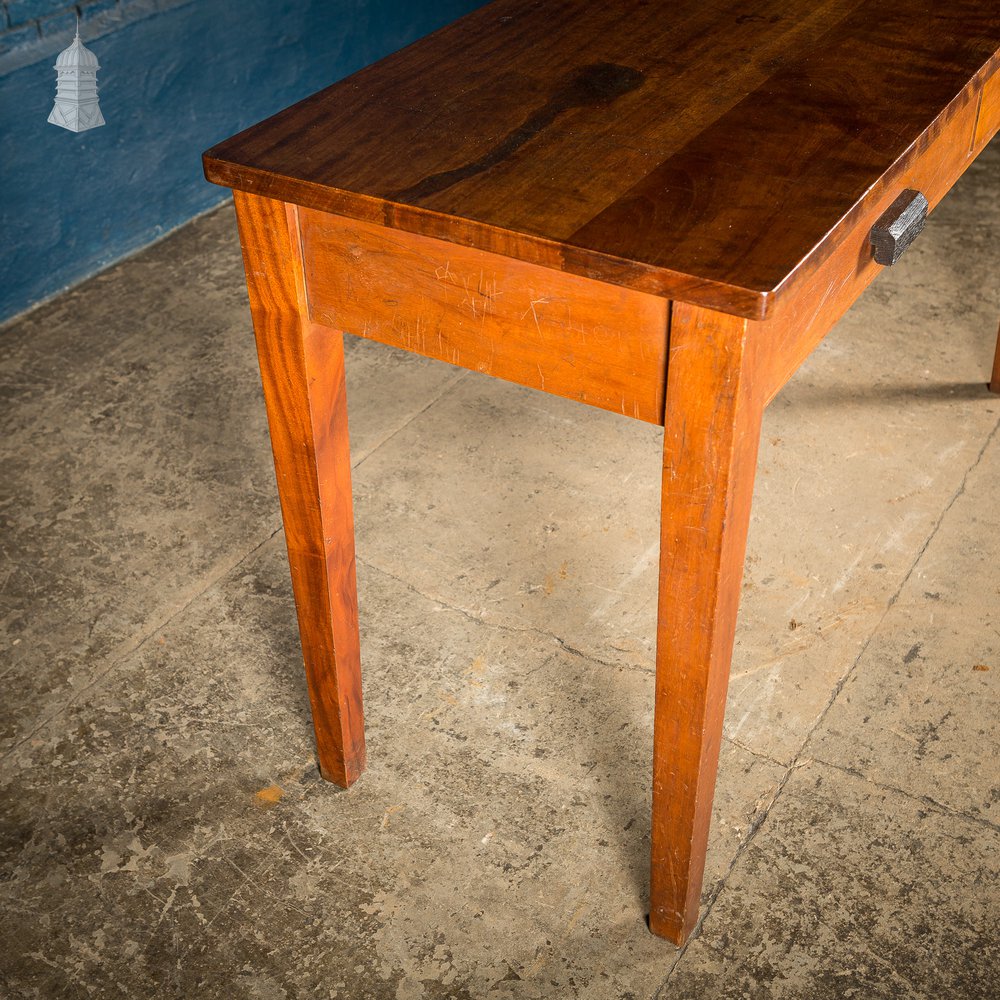 Mid Century Iroko School Science Lab Table with Drawers