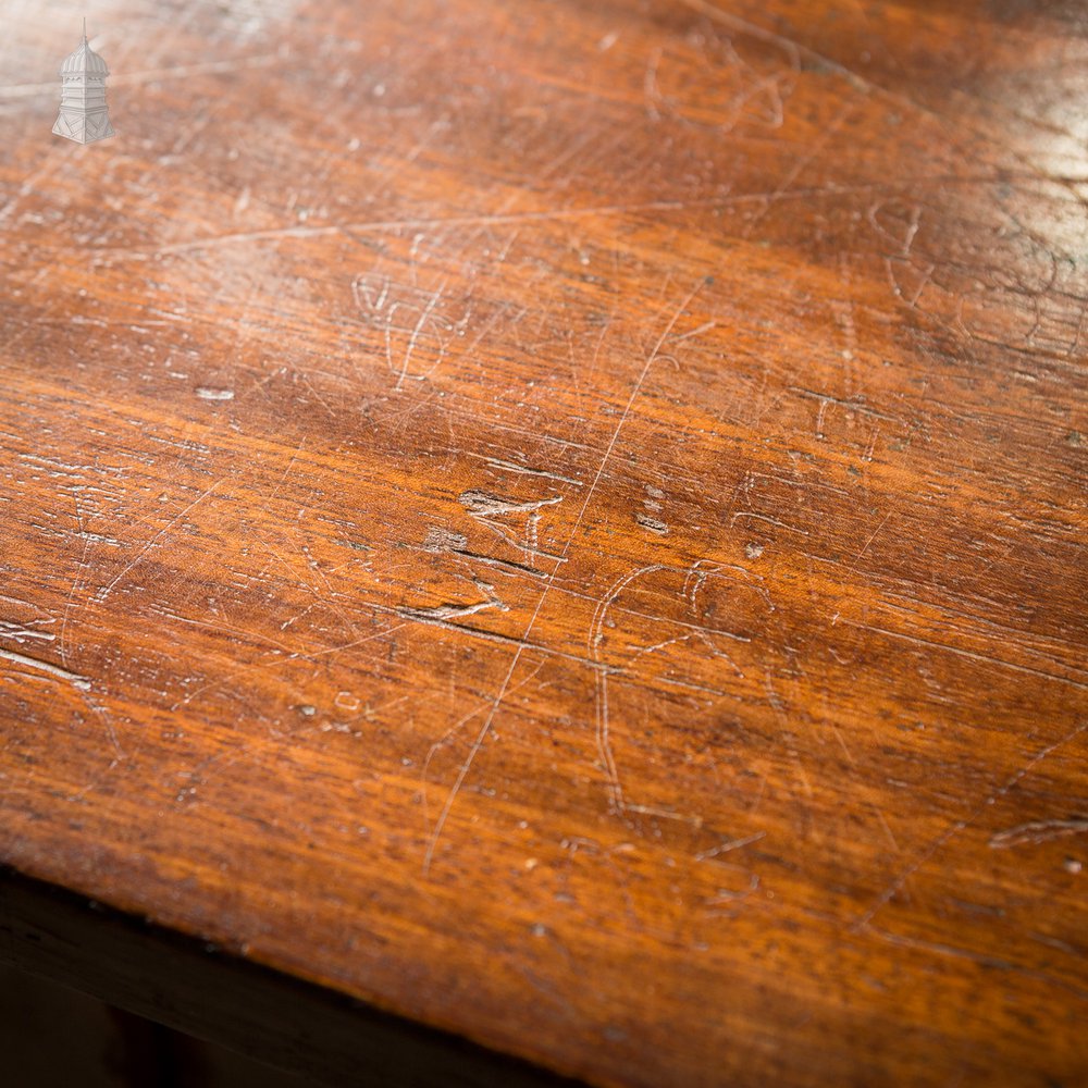 Mid Century Iroko School Science Lab Table with Drawers