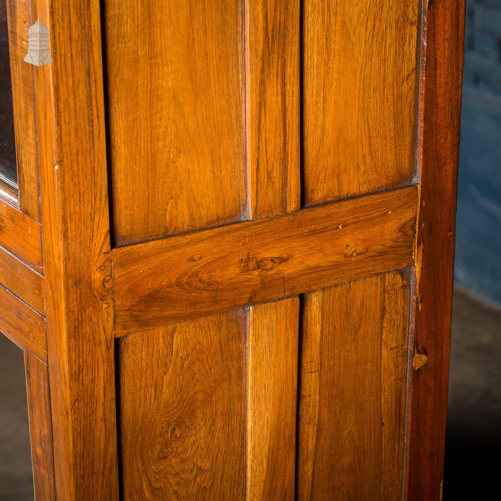 Pair of 20th C Teak Glazed Bookcase Display Cabinets