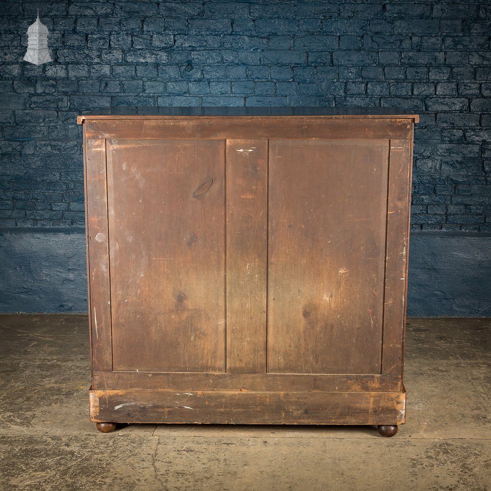 19th C Impressive Bow Fronted Flanked Column Mahogany Chest of Drawers