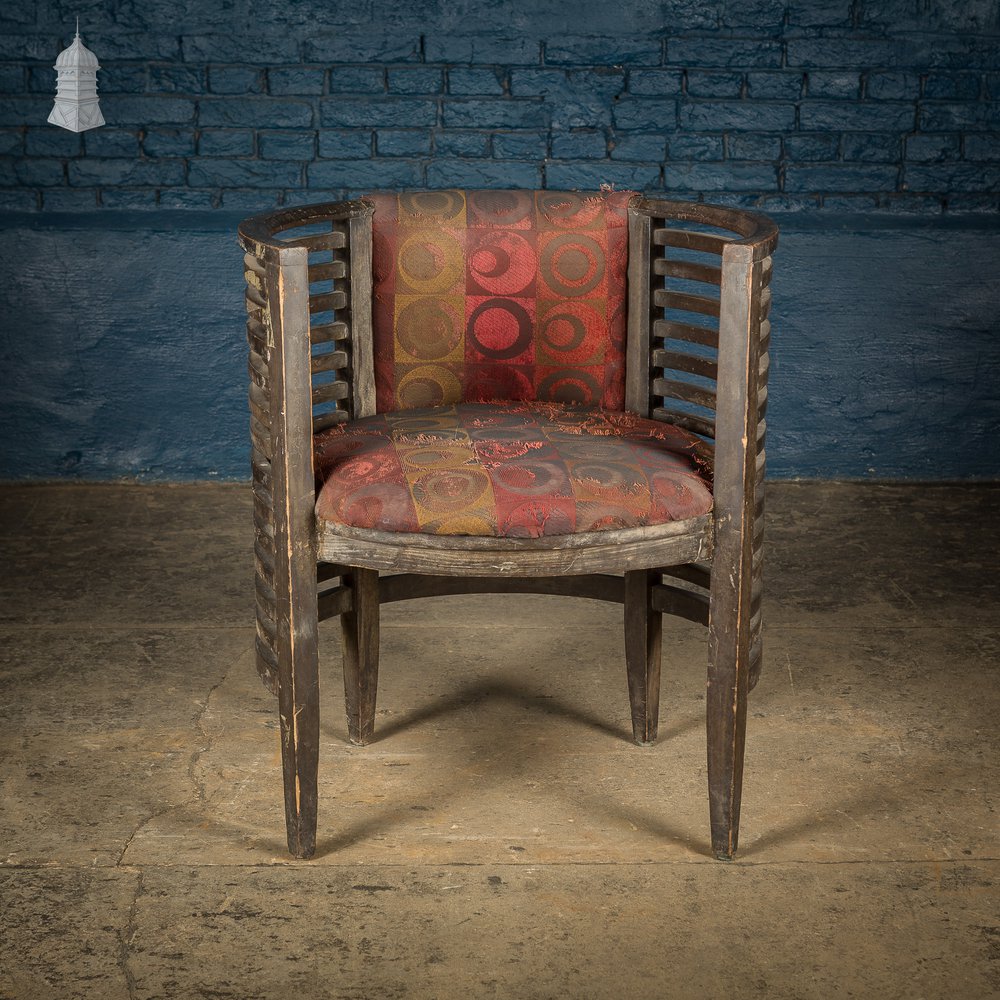 Art Deco Ebonised Tub Chair From A Hotel in Bombay [No. 4]