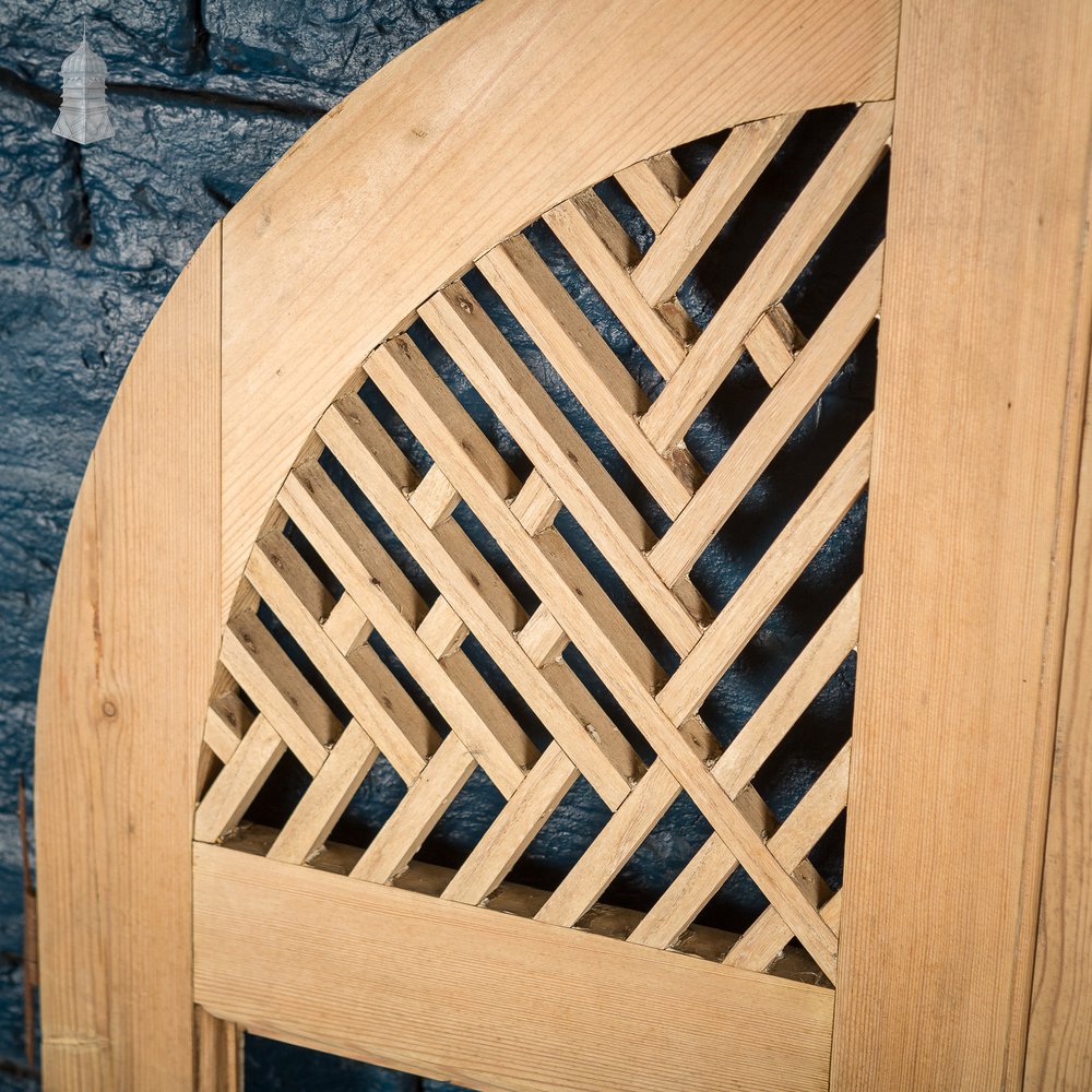 Pair of Small Arch Top Lattice Cupboard Doors