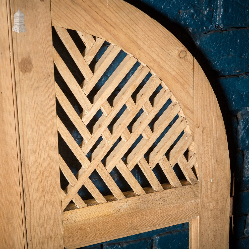 Pair of Small Arch Top Lattice Cupboard Doors