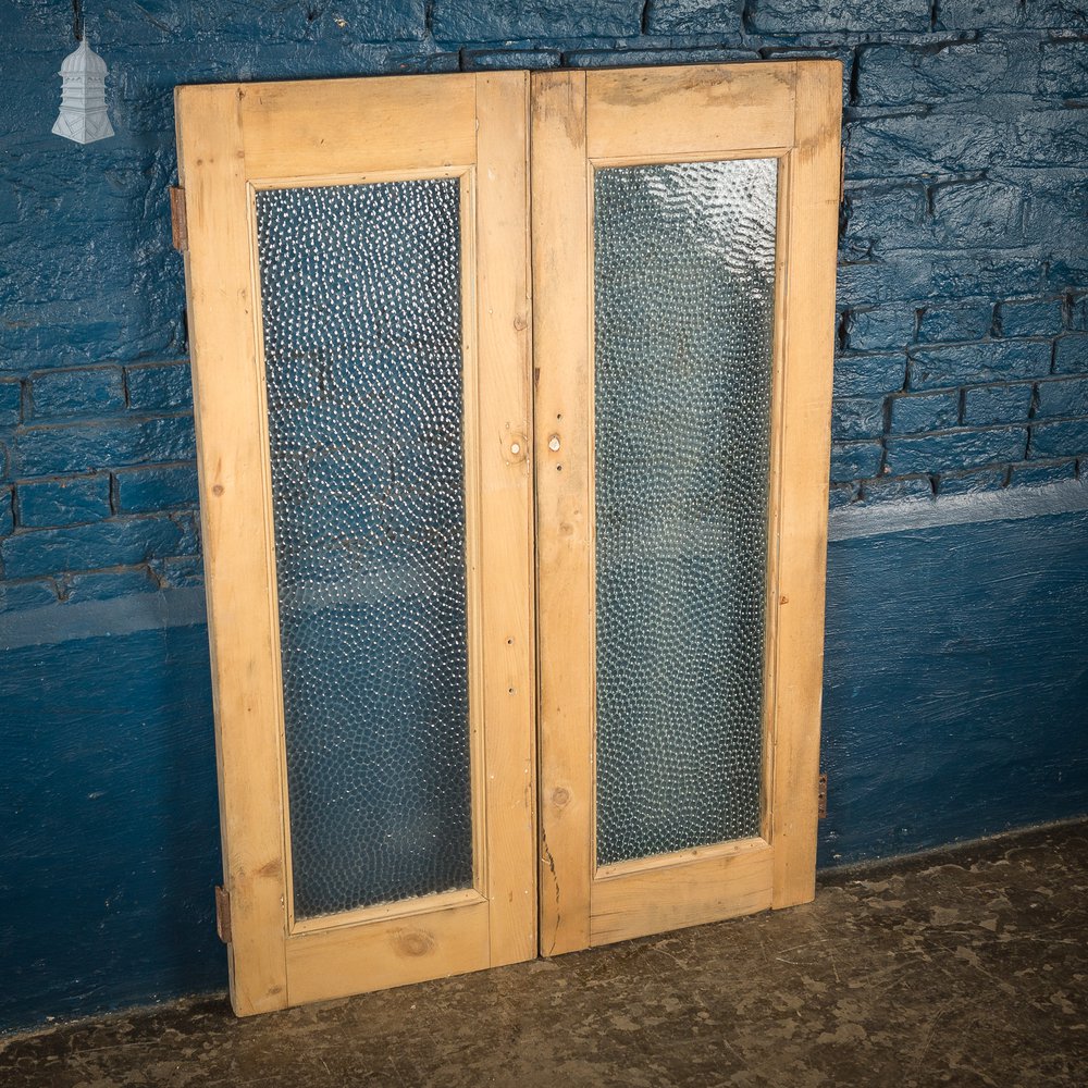 Pair of Small Glazed Cupboard Doors