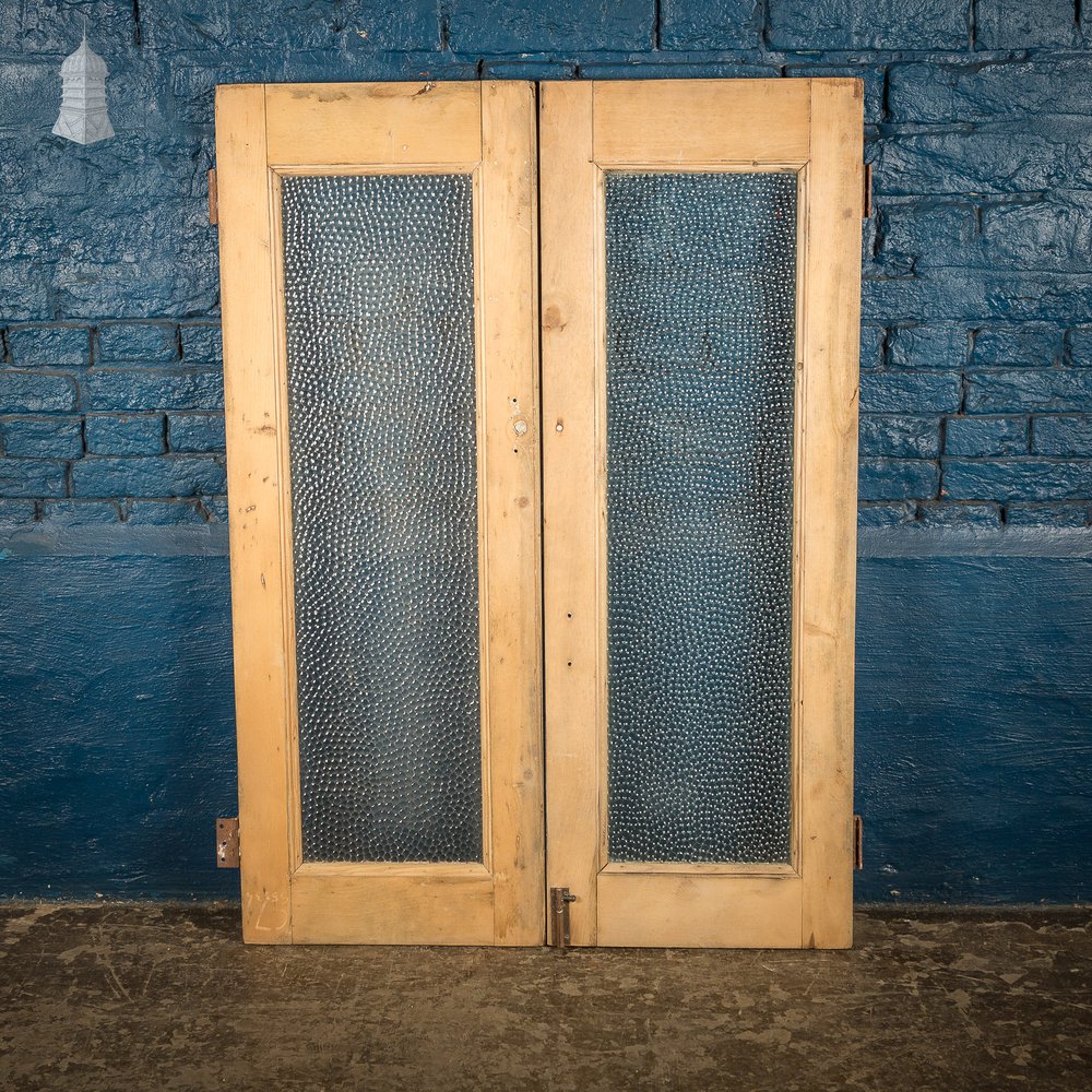 Pair of Small Glazed Cupboard Doors