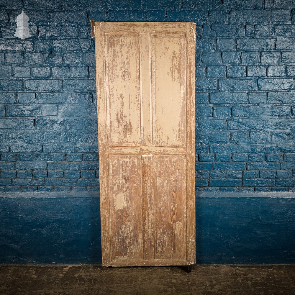 Small 17th C Internal Cottage Door with Distressed Paint Finish