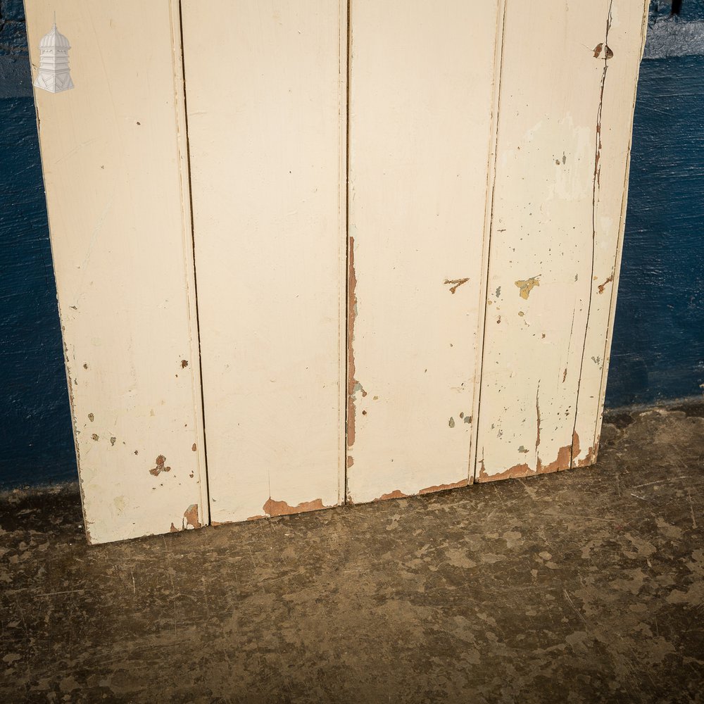 Victorian White Painted Braced and Ledged Cottage Door