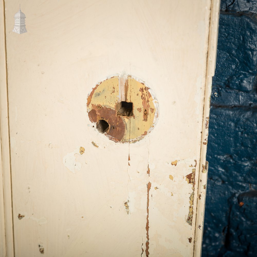 Victorian White Painted Braced and Ledged Cottage Door