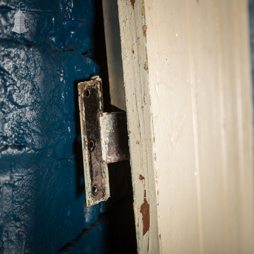 Victorian White Painted Braced and Ledged Cottage Door