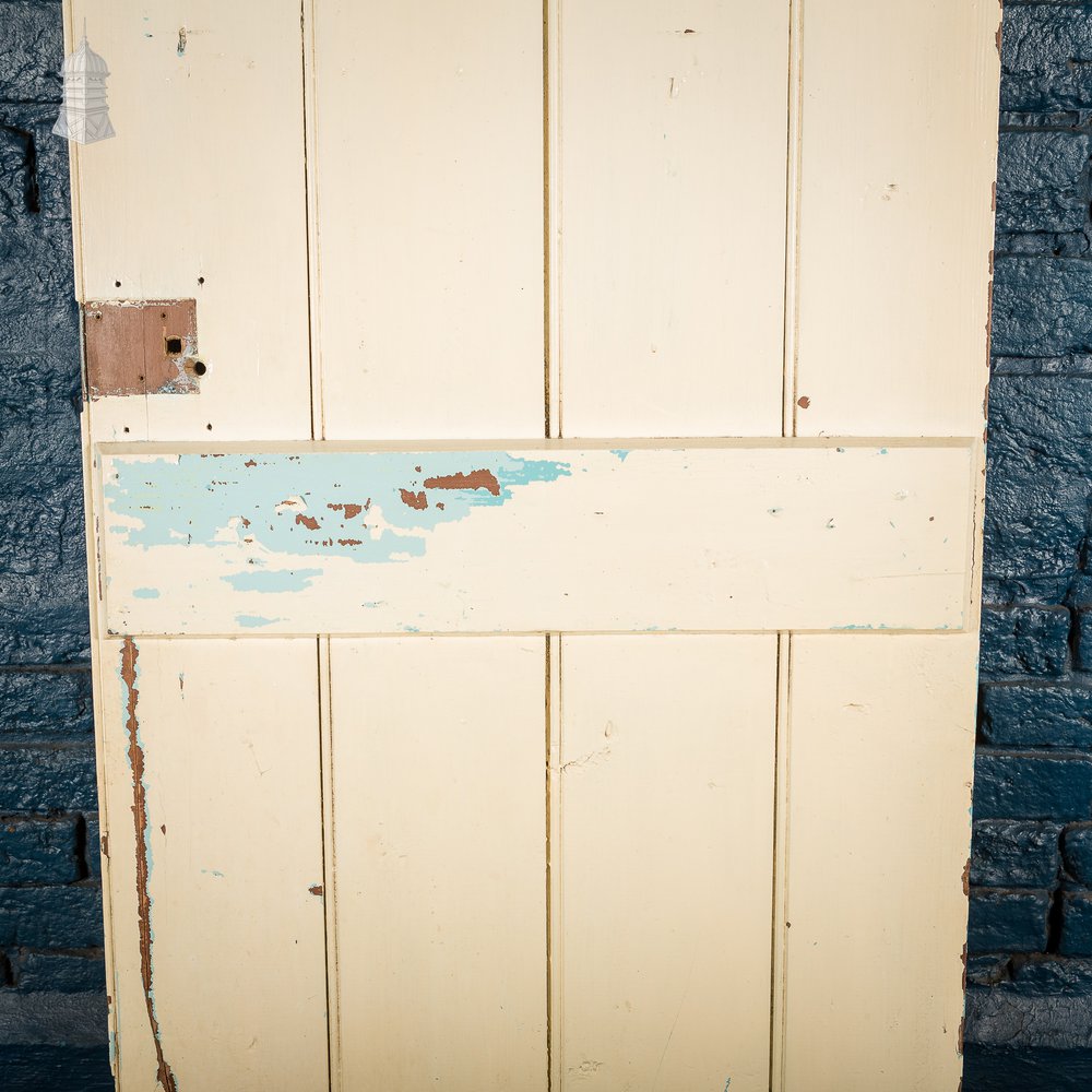 Victorian White Painted Braced and Ledged Cottage Door