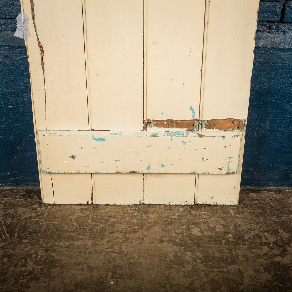 Victorian White Painted Braced and Ledged Cottage Door