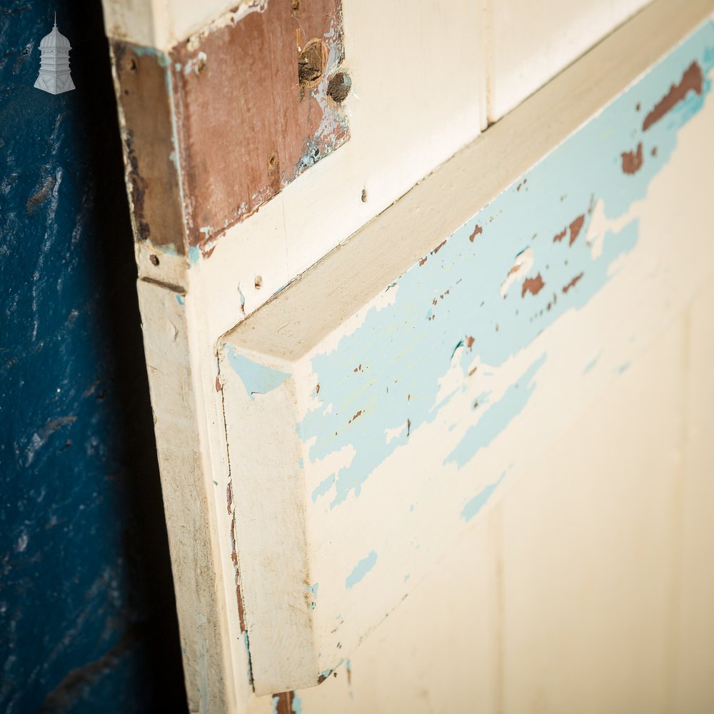 Victorian White Painted Braced and Ledged Cottage Door