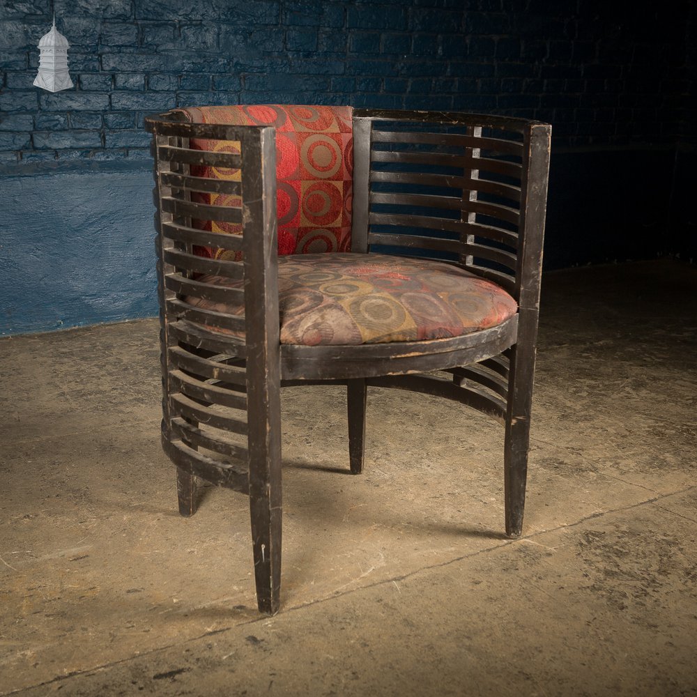 Art Deco Ebonised Tub Chair From A Hotel in Bombay [No. 5]