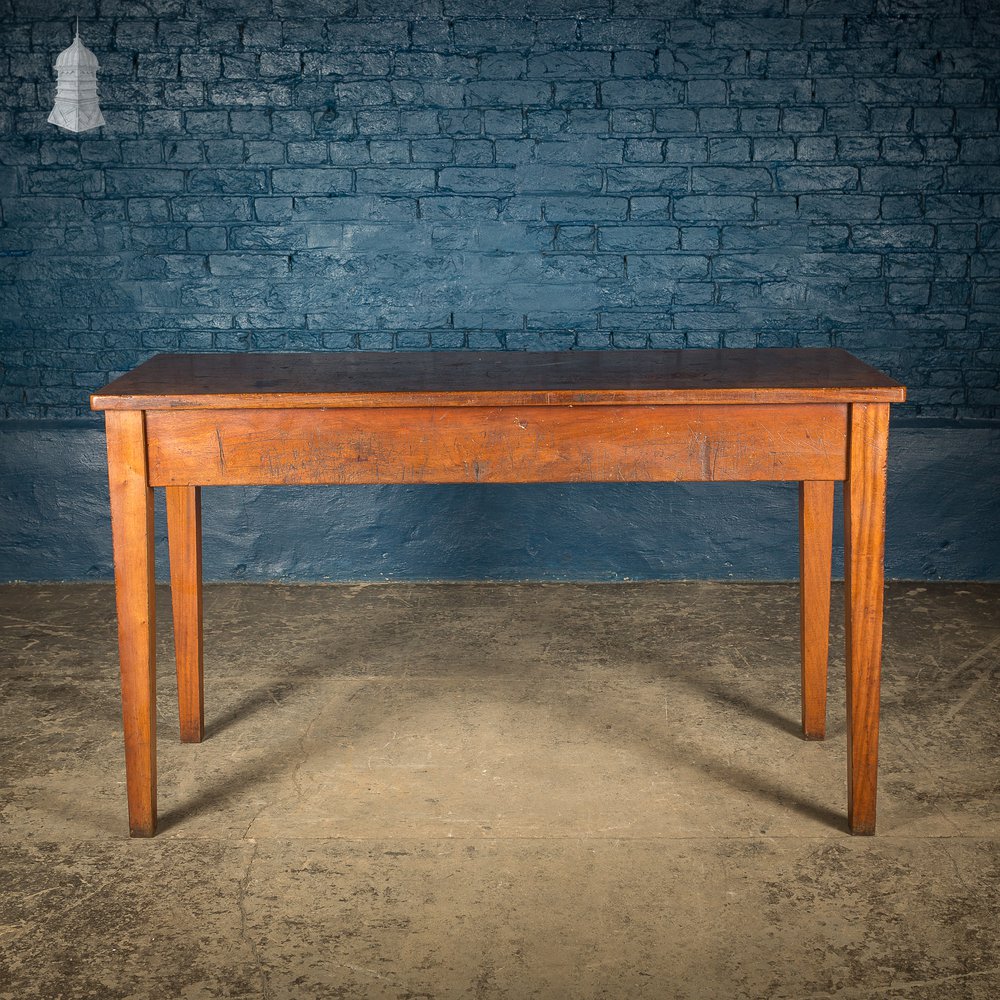 Mid Century Iroko School Science Lab Table with Drawers