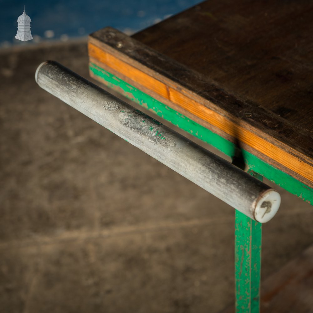 Green Vintage Industrial Wheeled Trolley