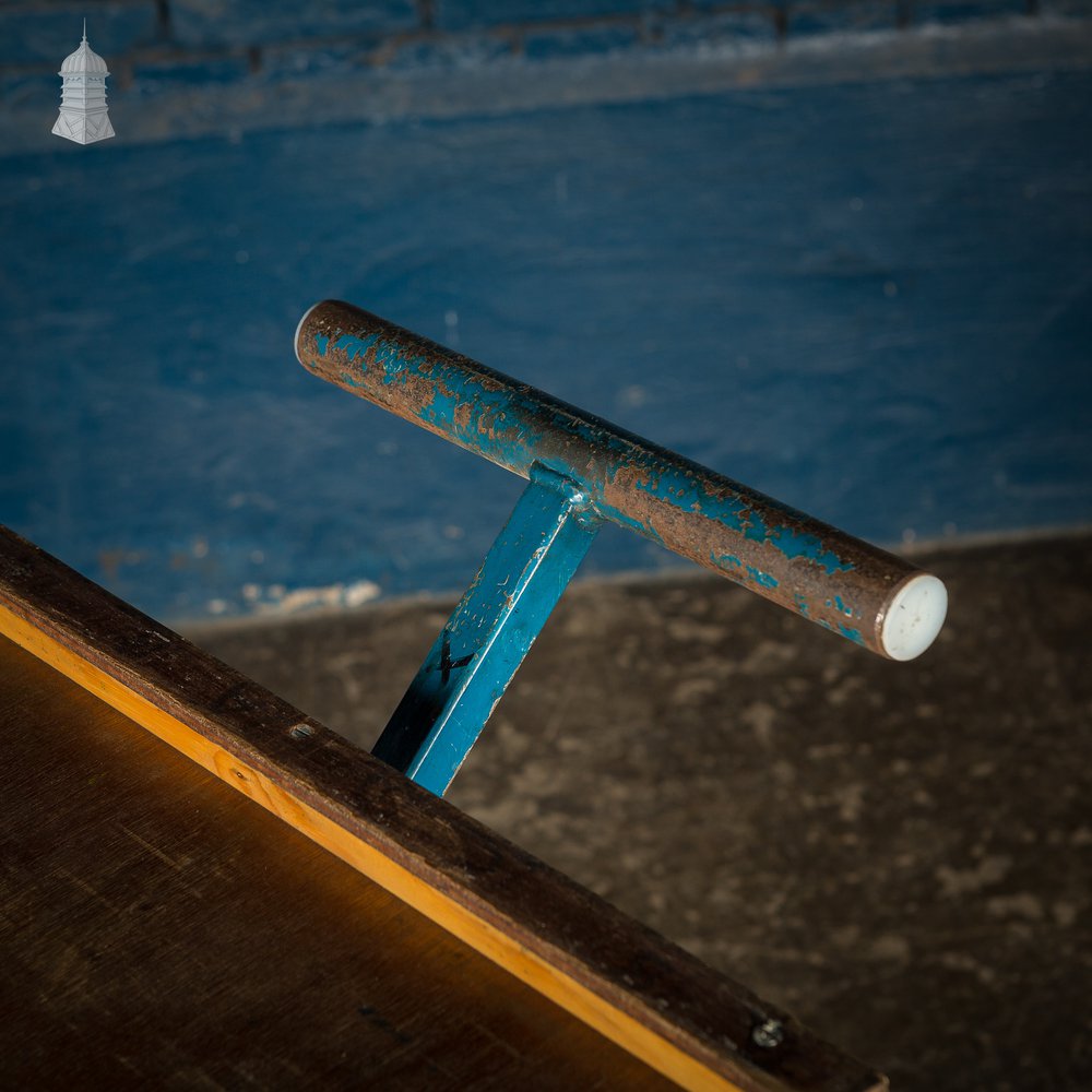 Blue Vintage Industrial Wheeled Trolley