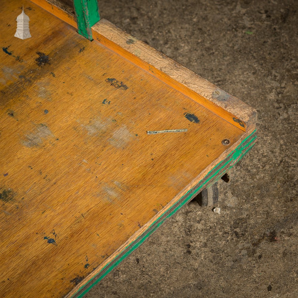 Green Vintage Industrial Wheeled Trolley