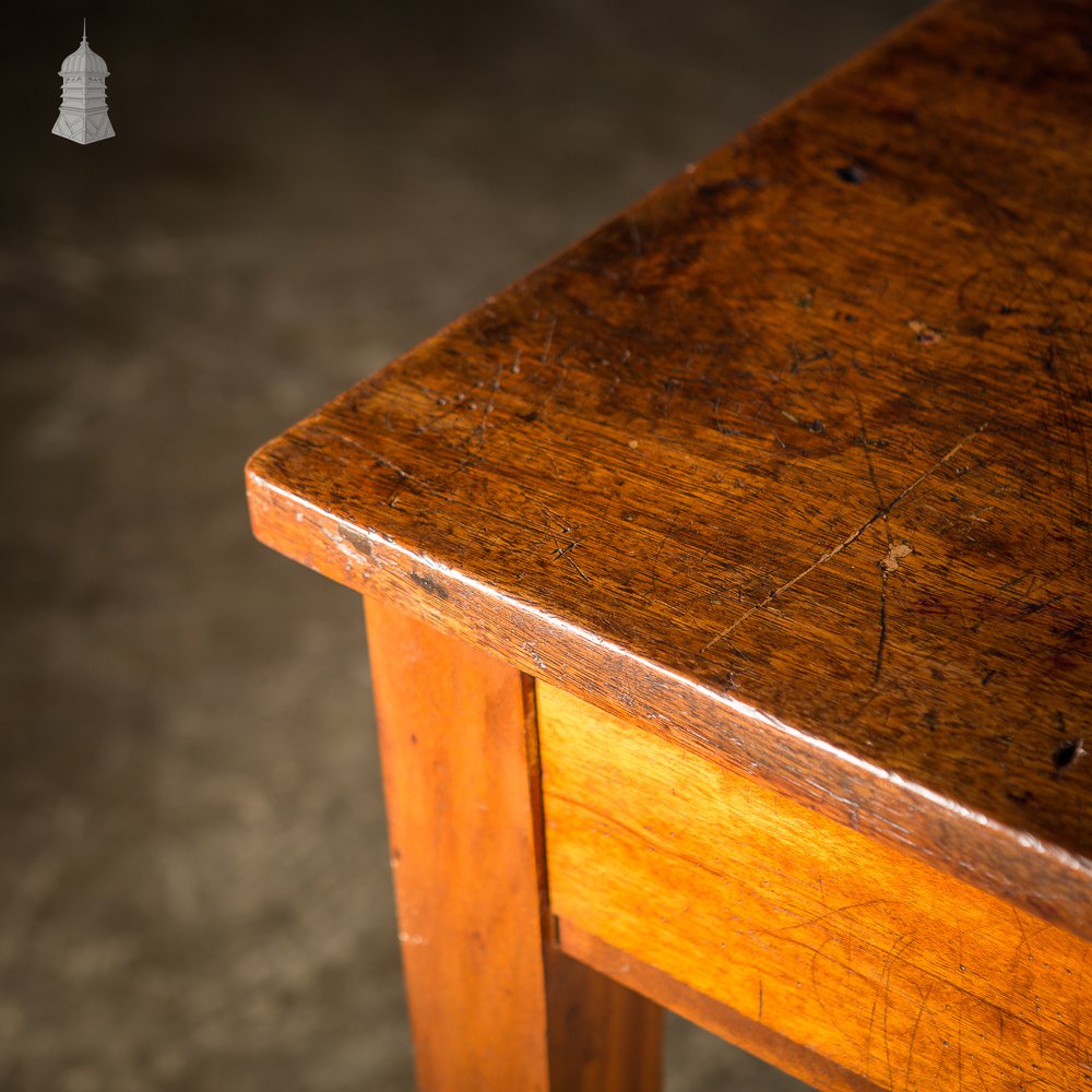 Mid Century Iroko School Science Lab Table with Drawers