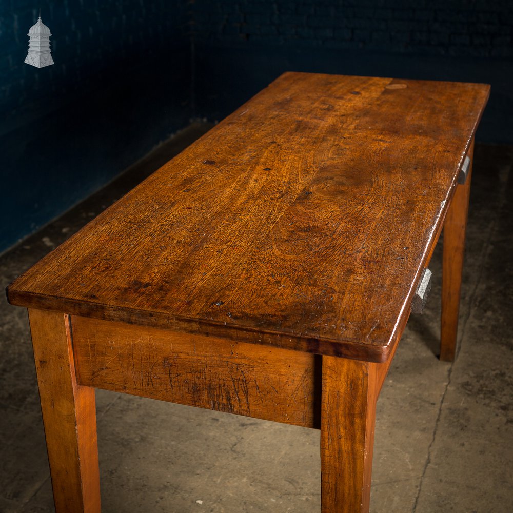 Mid Century Iroko School Science Lab Table with Drawers