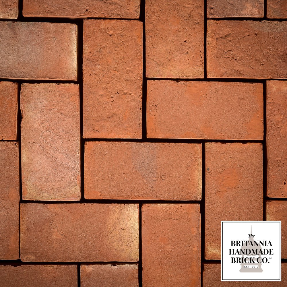 9 x 4 1/2" Handmade Red Floor Brick, 9 x 4.5 Inch Period Style Floorbrick