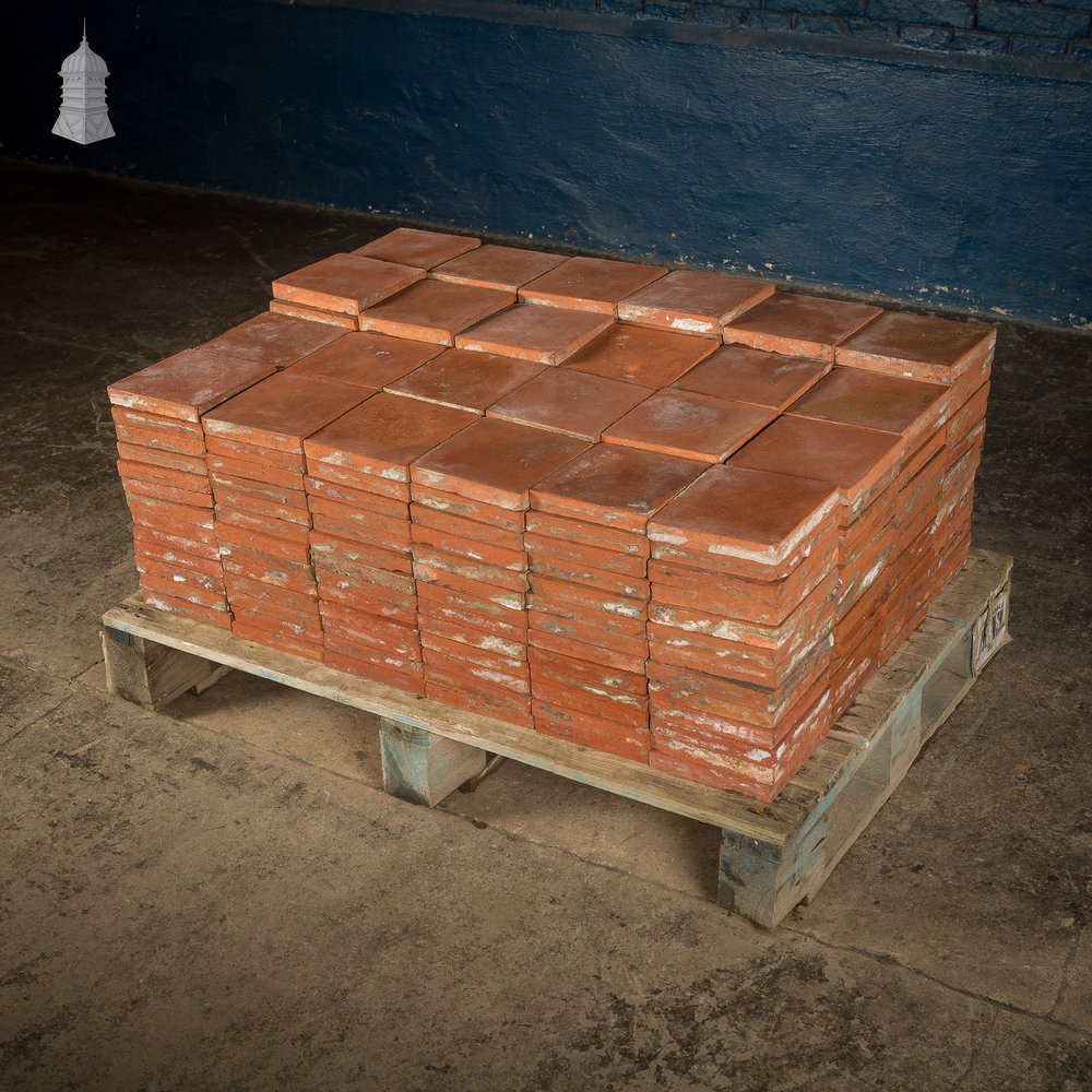 Batch of 320 6 inch x 6 inch Red Quarry Tiles - 7.5 Square Metres