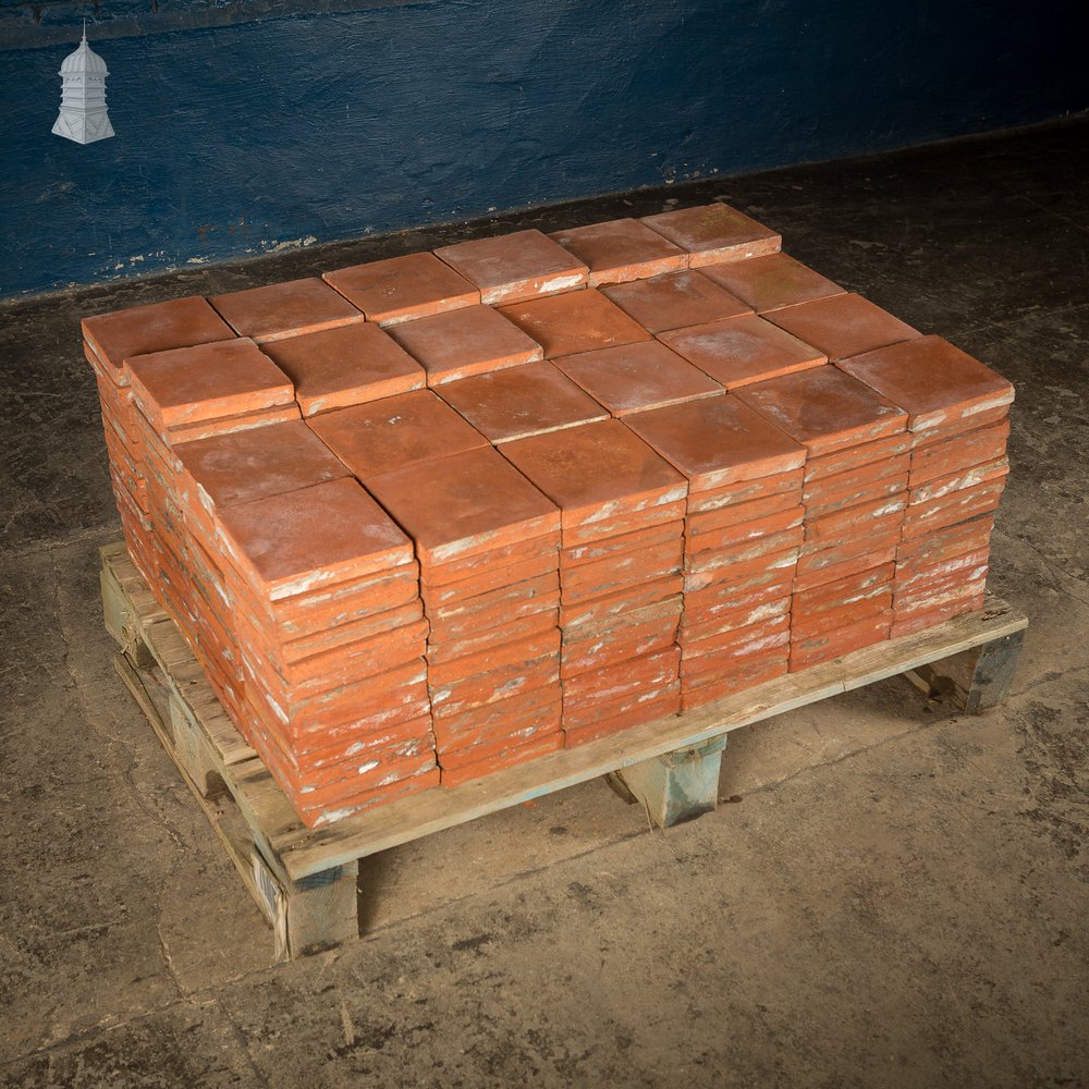 Batch of 320 6 inch x 6 inch Red Quarry Tiles - 7.5 Square Metres